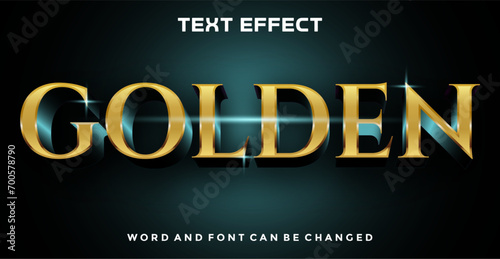  Golden editable text effect