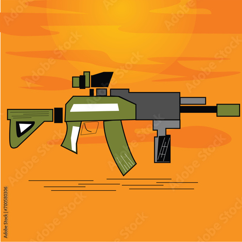 weapon icon M16A1 vector illustration