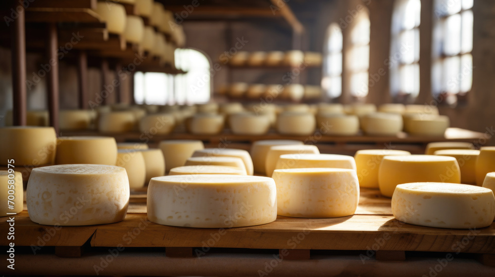 Production of new goods at the factory, modern technologies. storage, cheese, handmade, authentic Production of new goods at the factory, modern technologies. storage, cheese, handmade, authentic