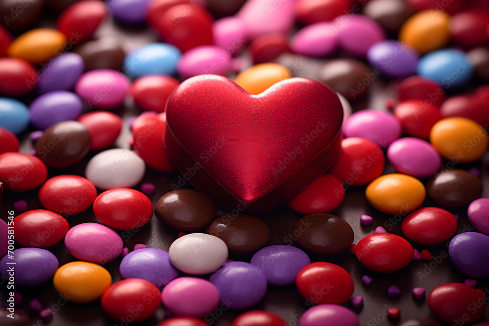 heart shaped Valentine's chocolates and sweets heart shaped Valentine's chocolates and sweets