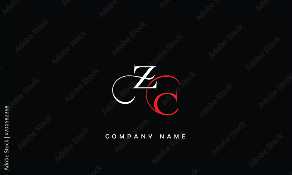 ZC, CZ, Z, C Abstract Letters Logo Monogram ZC, CZ, Z, C Abstract Letters Logo Monogram
