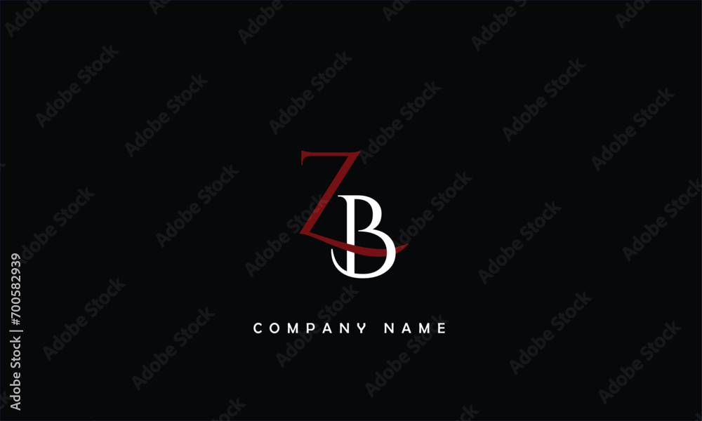 ZB, BZ, Z, B Abstract Letters Logo Monogram ZB, BZ, Z, B Abstract Letters Logo Monogram