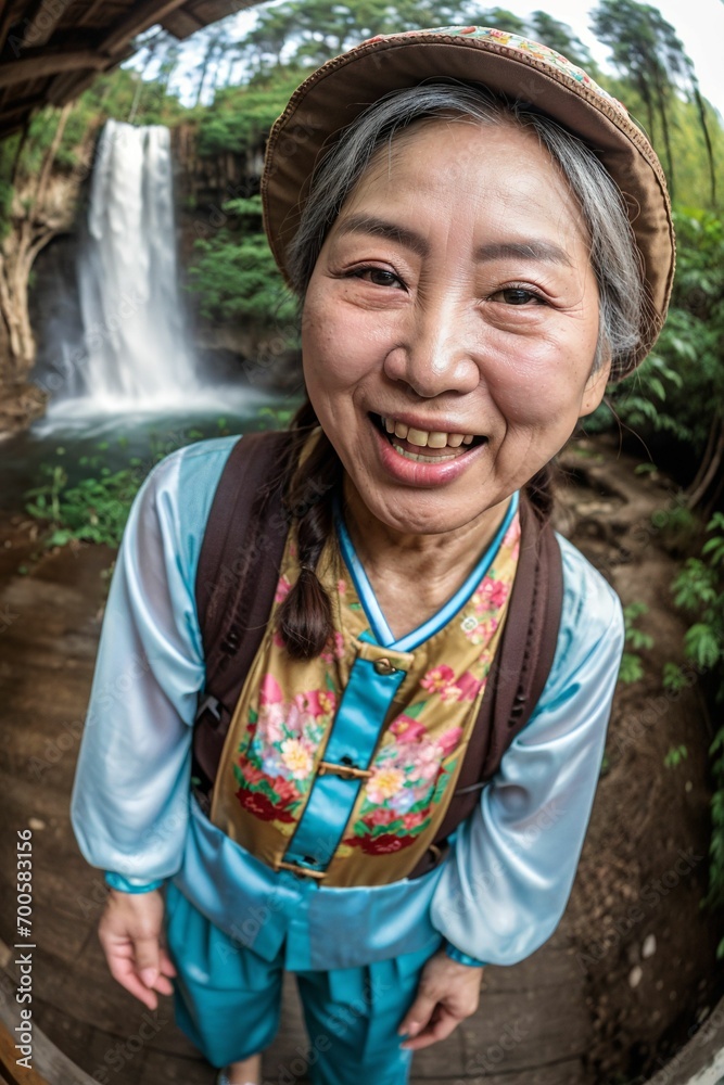 an old person having an awesome time, enjoying nature taking a selfie of happy moment in beautiful nature an old person having an awesome time, enjoying nature taking a selfie of happy moment in beautiful nature
