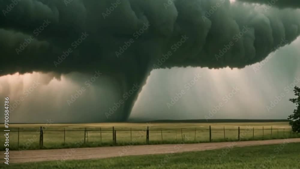 swirling tornado in the field