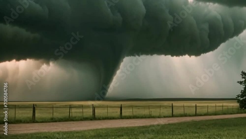 swirling tornado in the field photo
