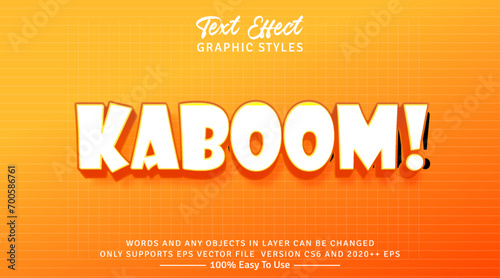 3d Kaboom Graphic Style, Editable Text Style Effect