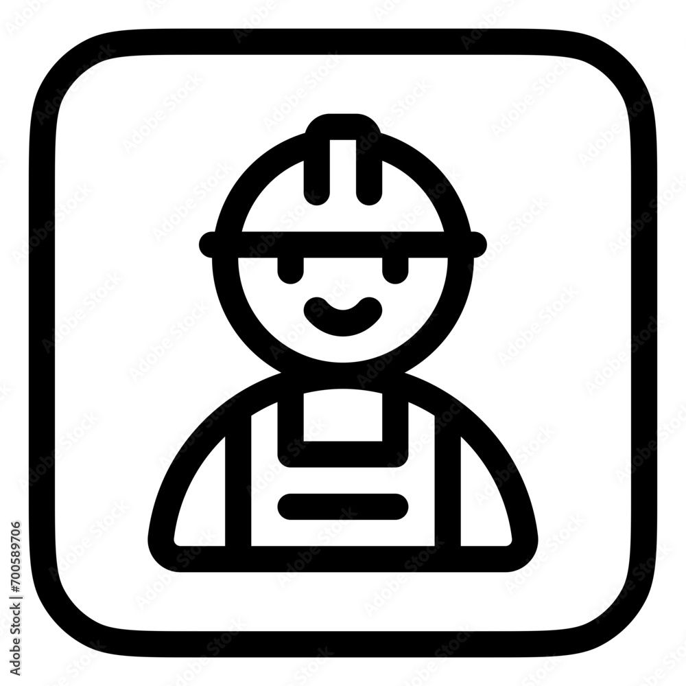 Editable construction worker, engineer vector icon. Construction, tools, industry. Part of a big icon set family. Perfect for web and app interfaces, presentations, infographics, etc Editable construction worker, engineer vector icon. Construction, tools, industry. Part of a big icon set family. Perfect for web and app interfaces, presentations, infographics, etc