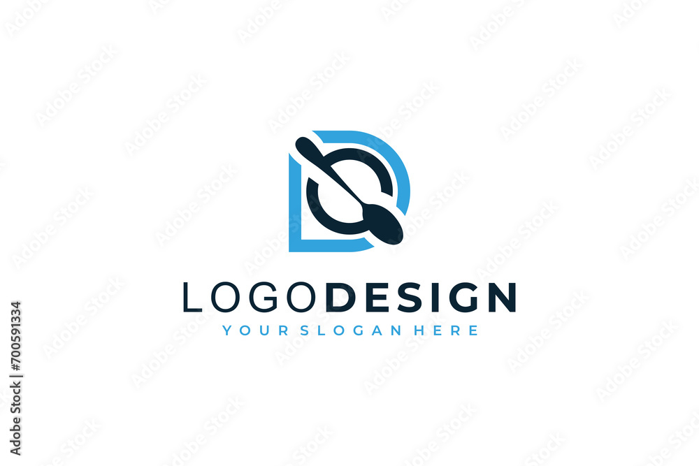 Initial Letter D Logo Dinner and Restaurant