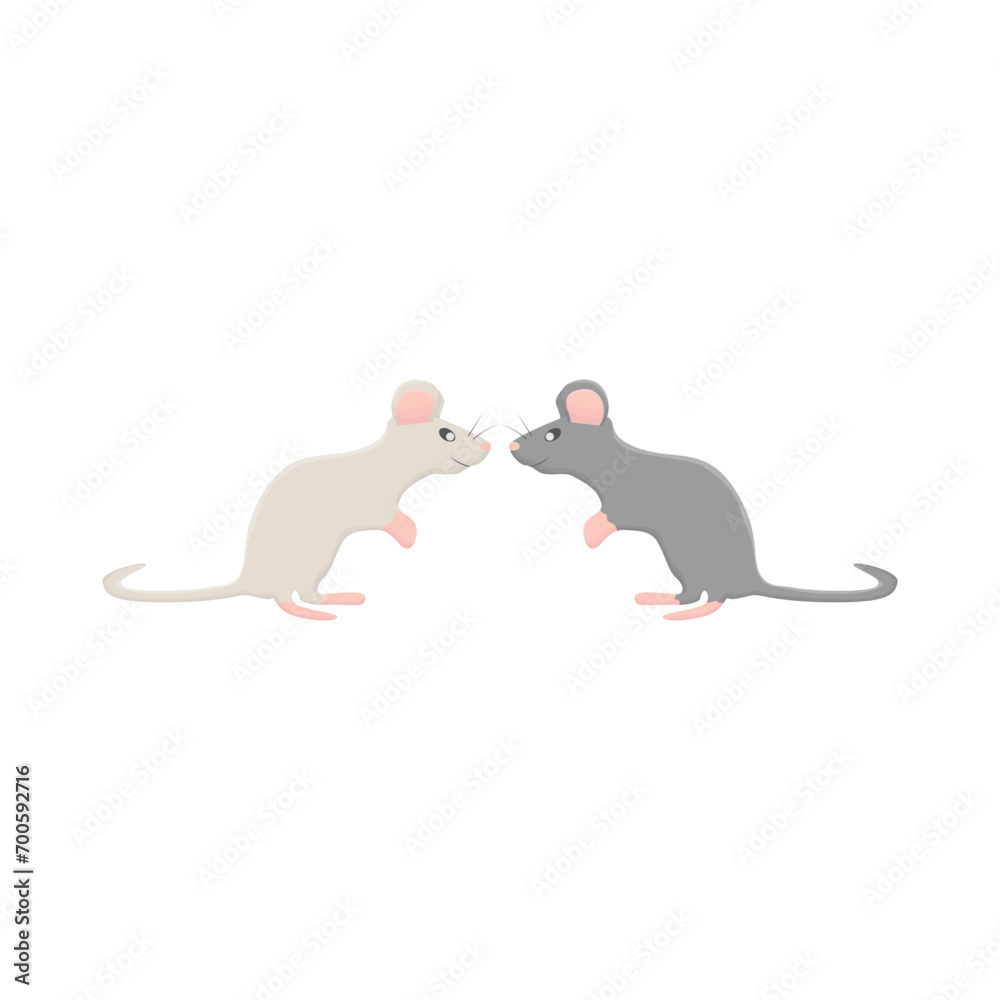 Naklejka premium two mice illustration