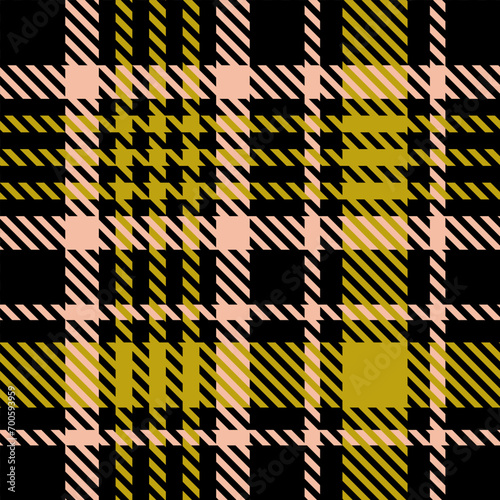 Black Beige Gold Tartan Seamless Plaid Pattern For Cloth, Texture, Flannel Shirt, Skirt, Blanket, Throw, Modern Fashion Fabric Design
