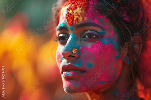 Vibrant Holi Festival Colors Explosion photo