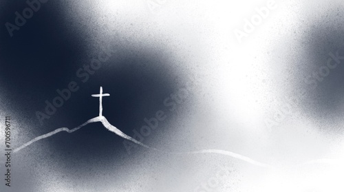 cross drawings for background religious concept illustration Can be applied to media and design work. photo