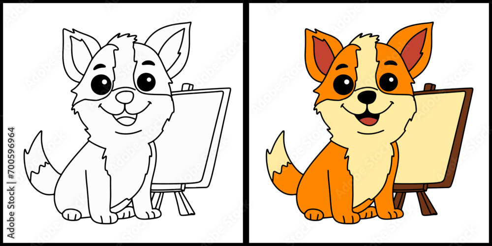 Coloring page outline of cartoon dog
Coloring page outline of cartoon dog