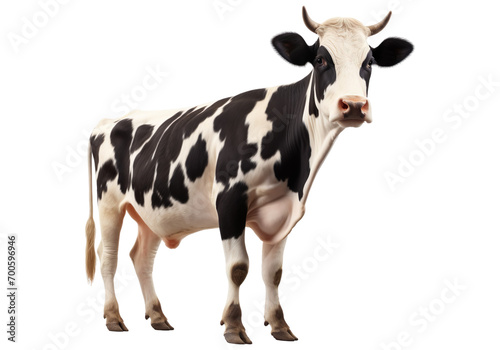 Cow standing isolated on transparent of white background © NightTampa