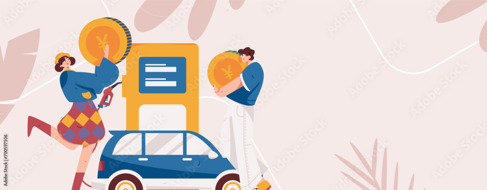 Vector Internet operation hand-drawn illustration of people getting discounts for refueling their cars
Vector Internet operation hand-drawn illustration of people getting discounts for refueling their cars