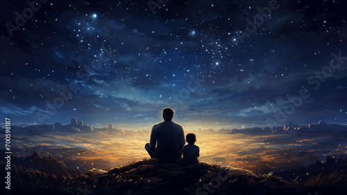 Under the Stars - A Father-Daughter Moment photo