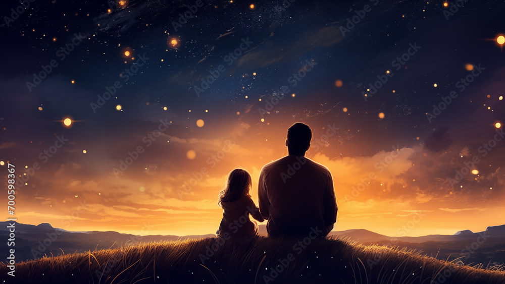 Under the Stars - A Father-Daughter Moment Under the Stars - A Father-Daughter Moment