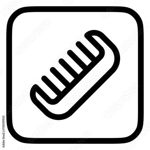 Editable hair comb vector icon. Barbershop, lifestyle, grooming. Part of a big icon set family. Perfect for web and app interfaces, presentations, infographics, etc