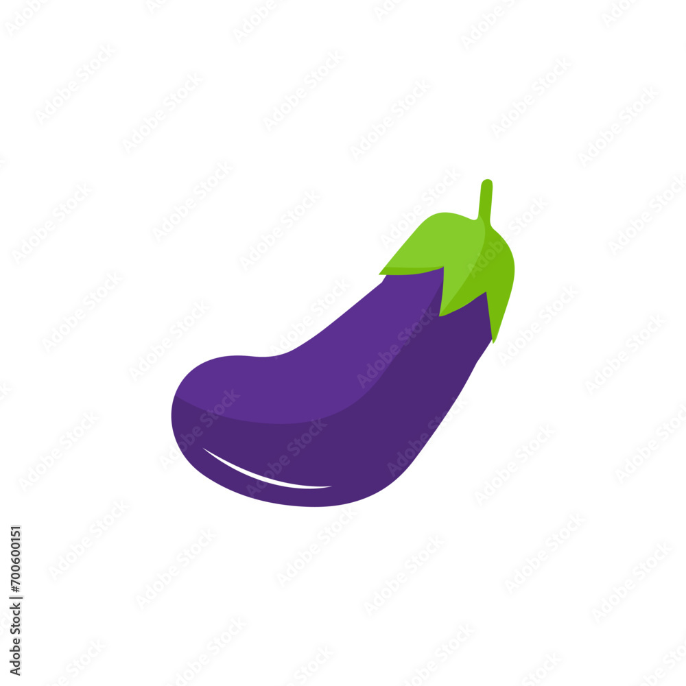 Eggplant vegetable icon. Flat cartoon aubergine isolated on white background. Cartoon eggplant emoji icon, aubergine symbol. Vector vegetable clip art illustration. Eggplant vegetable icon. Flat cartoon aubergine isolated on white background. Cartoon eggplant emoji icon, aubergine symbol. Vector vegetable clip art illustration.