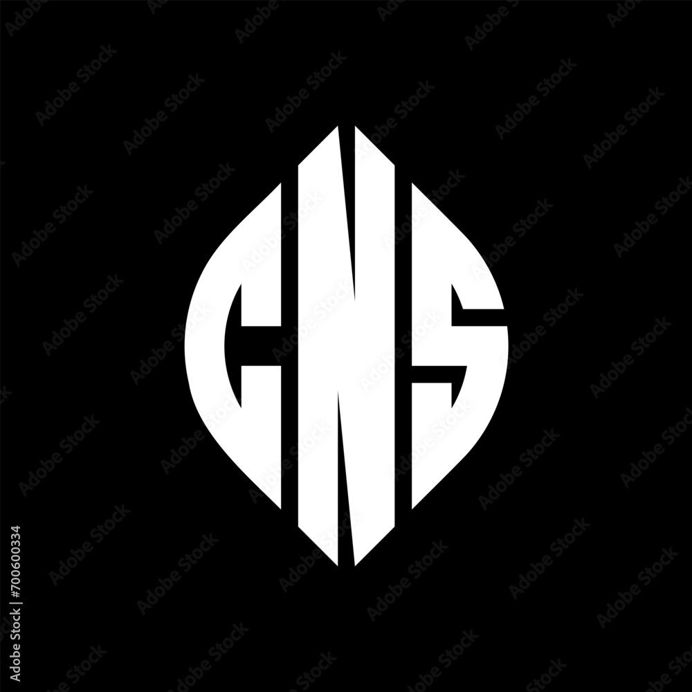 CNS circle letter logo design with circle and ellipse shape. CNS ellipse letters with typographic style. The three initials form a circle logo. CNS Circle Emblem Abstract Monogram Letter Mark Vector. CNS circle letter logo design with circle and ellipse shape. CNS ellipse letters with typographic style. The three initials form a circle logo. CNS Circle Emblem Abstract Monogram Letter Mark Vector.