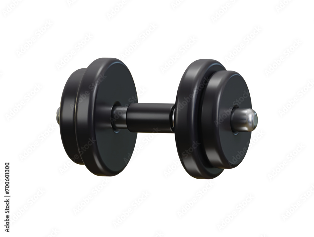 Dumbbell icon 3d rendering vector illustration Dumbbell icon 3d rendering vector illustration