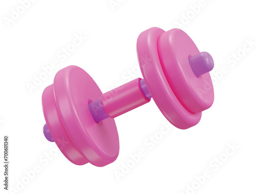 Dumbbell icon 3d rendering vector illustration