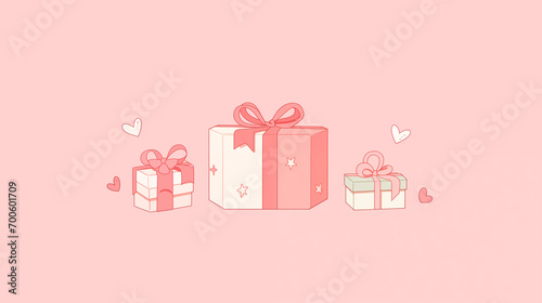 プレゼントボックスの壁紙素材