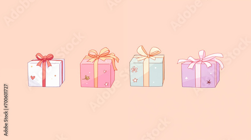 プレゼントボックスの壁紙素材