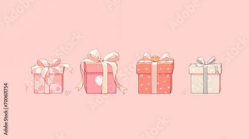 プレゼントボックスの壁紙素材