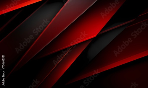 Abstract background with triangles. Abstract Red Black Gradient Luxury Background. photo
