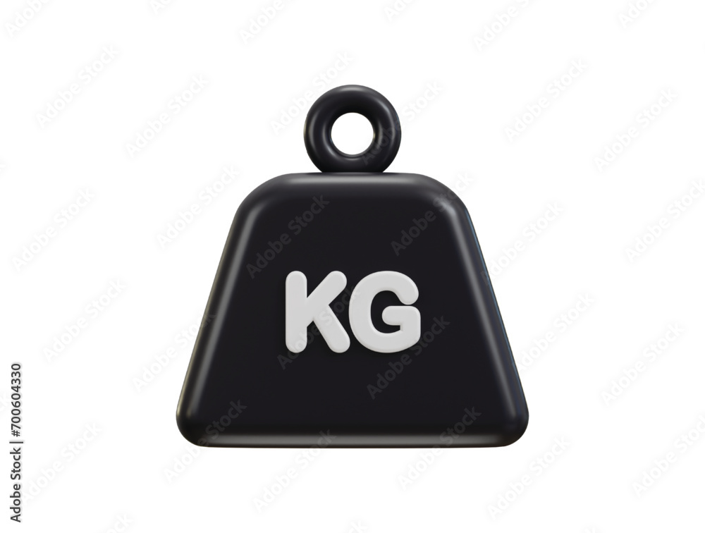 Obraz premium 3d kilogram weight icon. metal old kg weight sign. metal weight kilogram heavy icon
