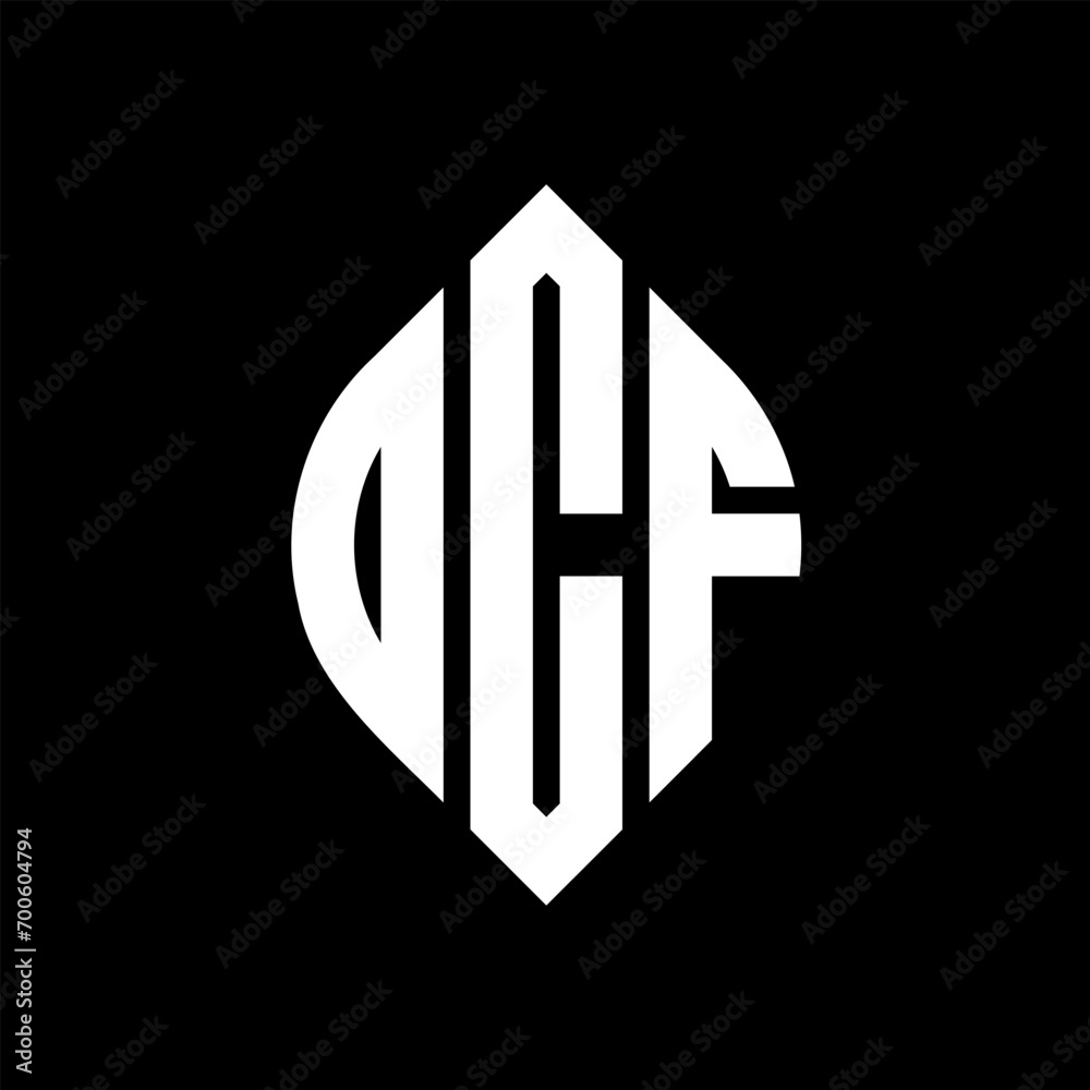 DCF circle letter logo design with circle and ellipse shape. DCF ellipse letters with typographic style. The three initials form a circle logo. DCF circle emblem abstract monogram letter mark vector. DCF circle letter logo design with circle and ellipse shape. DCF ellipse letters with typographic style. The three initials form a circle logo. DCF circle emblem abstract monogram letter mark vector.