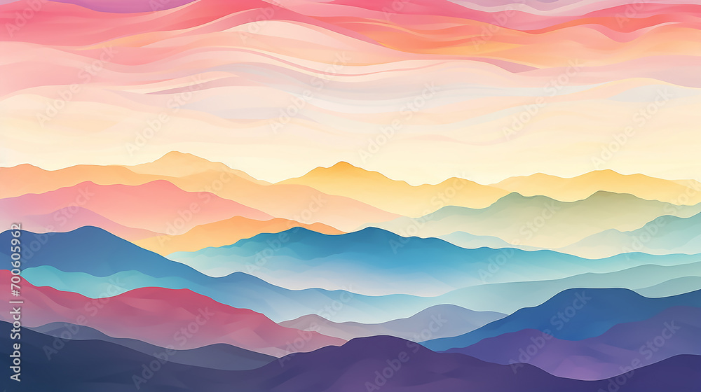 Colorful background of mountains. A Spectrum of multi colored background aligned Colorful background of mountains. A Spectrum of multi colored background aligned