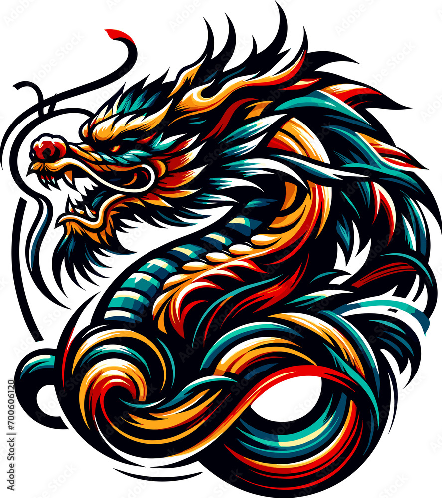 Dragon Bold And Dynamic Chinese Dragon