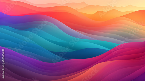 Colorful background of mountains. A Spectrum of multi colored background aligned 