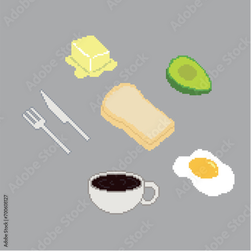 bread toast icon pack pixel art