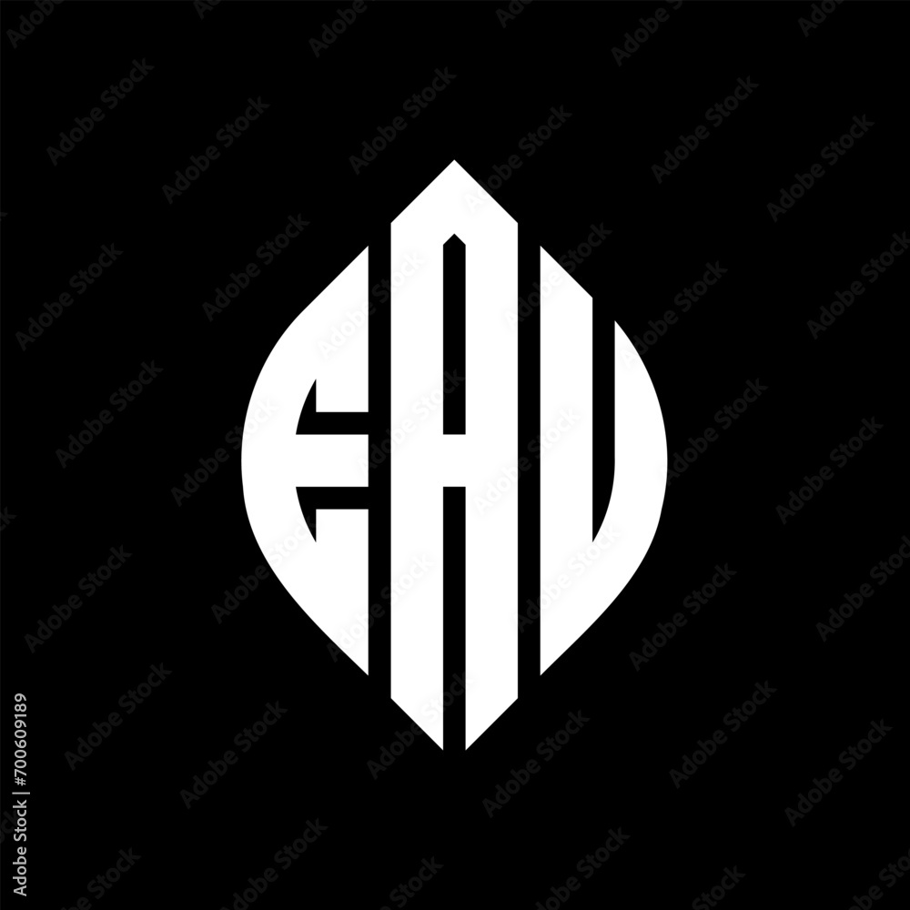 EAU circle letter logo design with circle and ellipse shape. EAU ellipse letters with typographic style. The three initials form a circle logo. EAU Circle Emblem Abstract Monogram Letter Mark Vector. EAU circle letter logo design with circle and ellipse shape. EAU ellipse letters with typographic style. The three initials form a circle logo. EAU Circle Emblem Abstract Monogram Letter Mark Vector.