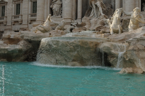 Trevi Fountain In Rome Italy On A Wonderful Spring Evening