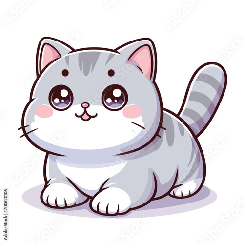 Cute british shorthair cat cartoon