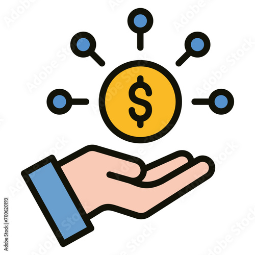 Revenue Stream Icon Element For Design