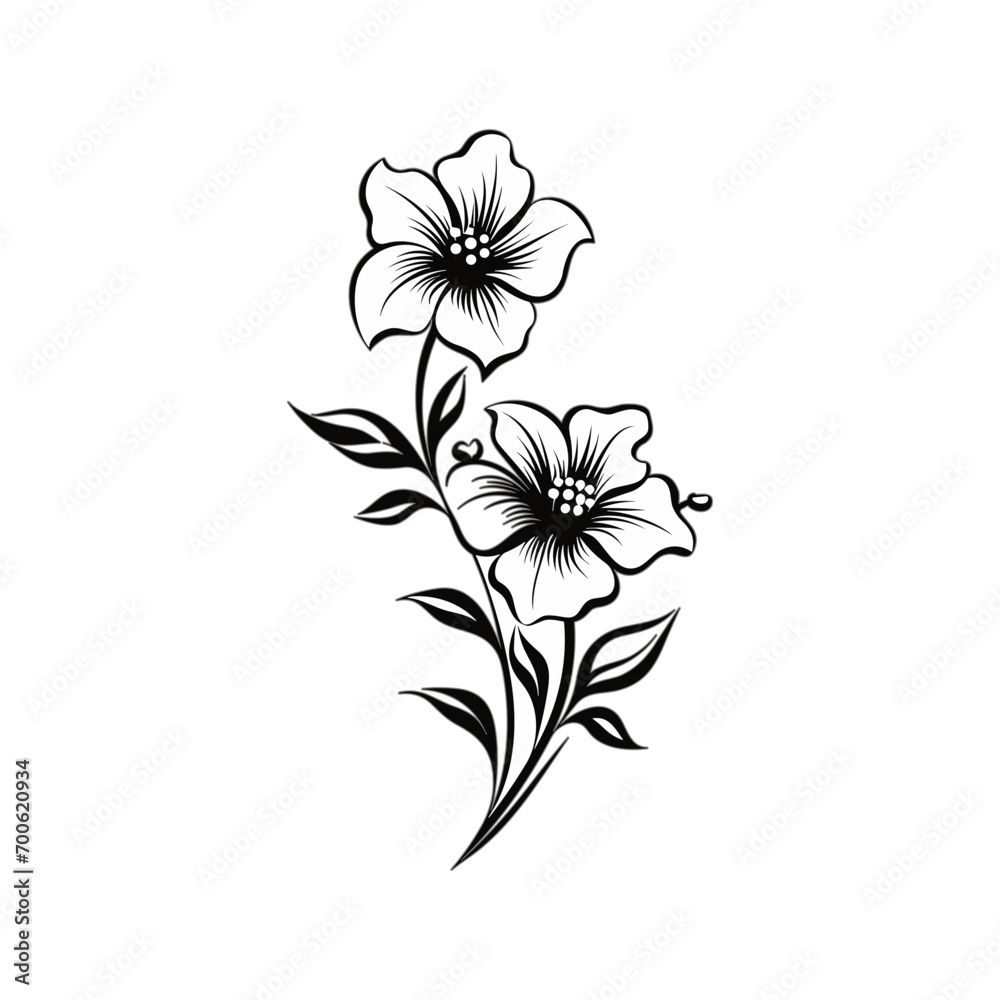 Beautiful minimalist flower illustration art. Beautiful minimalist flower illustration art.