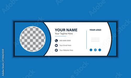  Modern and clean email Signature design. color full web banner design. abstract background  email Signature templet design.