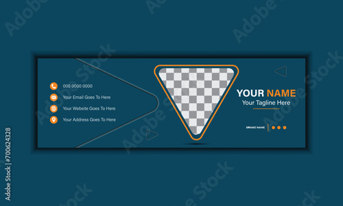  Modern and clean email Signature design. color full web banner design. abstract background  email Signature templet design.