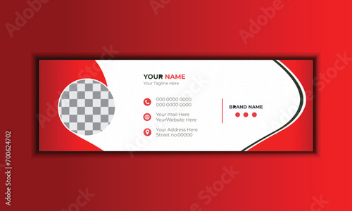  Modern and clean email Signature design. color full web banner design. abstract background  email Signature templet design.