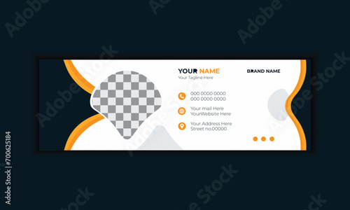  Modern and clean email Signature design. color full web banner design. abstract background  email Signature templet design.
