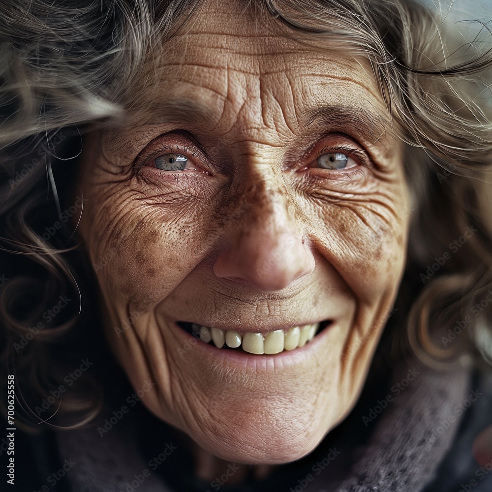 portrait of an older mature happy natural woman portrait of an older mature happy natural woman