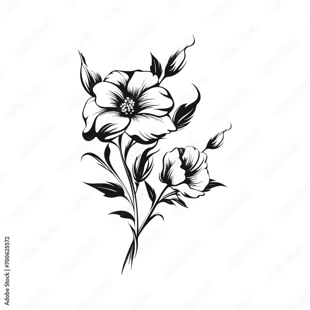 Beautiful minimalist flower illustration art. Beautiful minimalist flower illustration art.