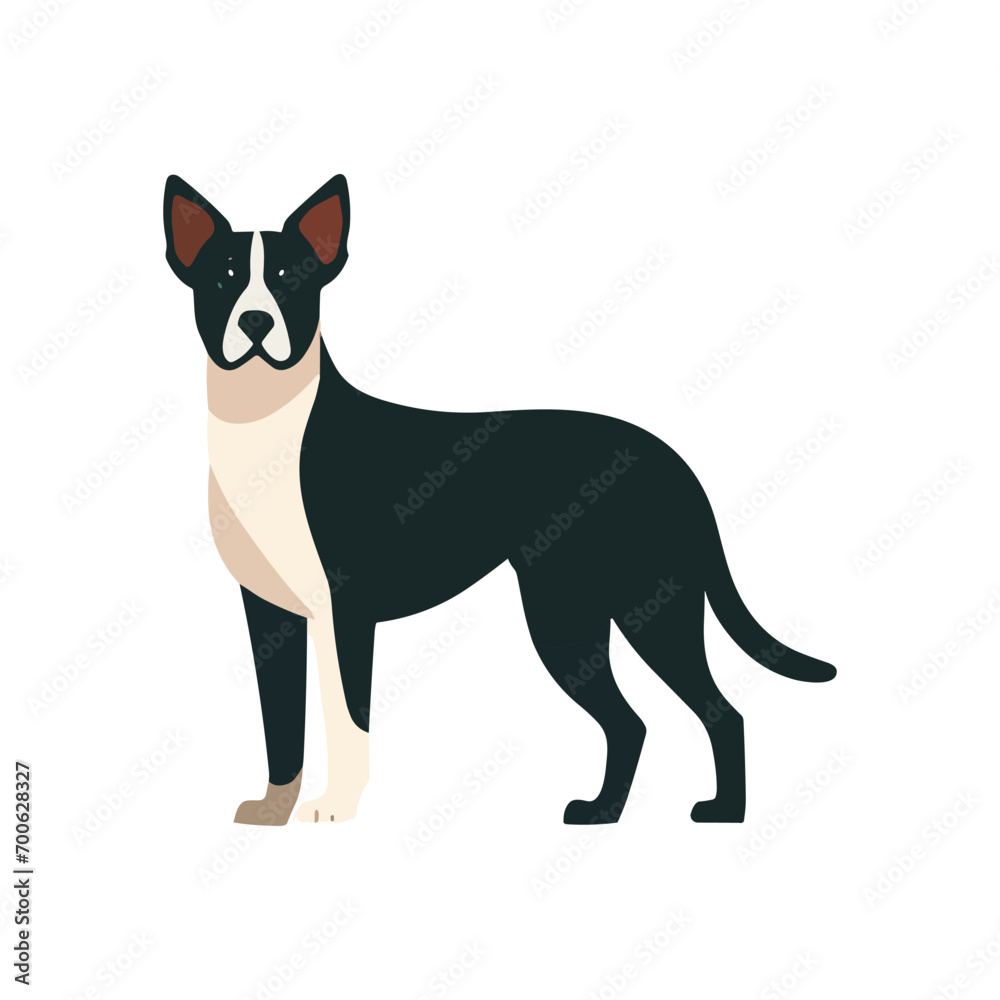 Dog flat design vector illustration. Dog flat design vector illustration.