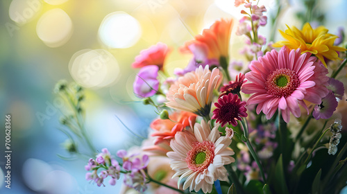 beautiful bouquet of flowers on beautiful soft background © l1gend