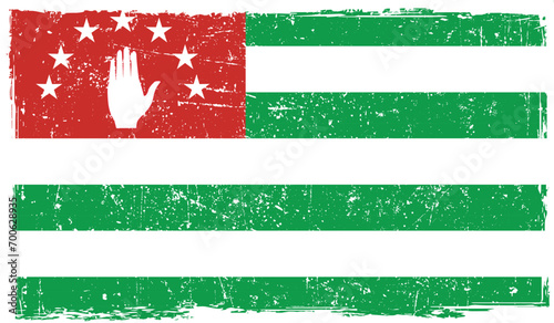 Country Flag of Abkhazia With old Texture